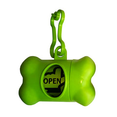 PETZ R US Poop Bags Wheat Straw Dispenser with Leash Clip- Green, Eco-Friendly Portable Poop Bag Dispenser for Dogs & Cats, Lightweight and Leak Proof Dispenser, Large encough to carry poop bags