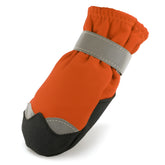 PETZ R US Dog Shoes Paw Protector - Comfortable Adjustable Non-Slip Dog Boots for Paws Reflective Summer Dog Walking Shoes for Shih Tzu Labrador Adult Golden Retriever-Size 5 - Orange