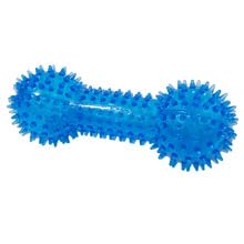 PETZ R US Pet Squeaky Chew Toy Dumbbell for Dogs Ð Durable, Non-Toxic Interactive Toy for Chewing, Playing, and Teeth Cleaning-Multicolor