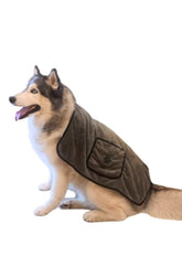 PETZ R US Large Pet Towels | Ultra Soft & Microfiber | Quick Drying | Machine Washable | Paw Print Pockets, Large Plush | Colour - Green -Teal