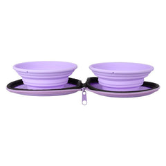 PETZ R US Large Silicone Portable Food Bowl for Pets – Foldable, Durable, Non-Toxic Travel Bowl for Dogs & Cats, Ideal for Food and Water on The Go