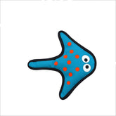PETZ R US Pet Squeaky Star Chew Toy Fish for Dogs & Cats Ð Soft, Durable, Fun Chew Toy for Teething, Playtime, and Dental Care-Blue