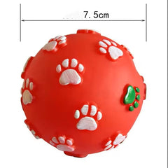 PETZ R US Pet Squeaky Printed Ball Toy Set of 3 for Dogs Ð Fun, Interactive, Non-Toxic Balls for Teething, Fetch, and Hours of Entertainment