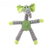 PETZ R US Pet Squeaky Plush Elephant Toy for Cats & Dogs Ð Soft, Durable, Non-Toxic Squeaky Toy for Play, Chewing, and Comfort-Multi Color