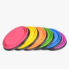 PETZ R US Large Silicone 650 ML Bowl for Pets Ð Durable, Non-Toxic, Collapsible Food and Water Bowl for Dogs & Cats, Perfect for Travel and Outdoor Use-Blue