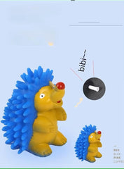 PETZ R US Chew Squeaky Hedgehog Toy for Dogs Ð Durable, Interactive, Non-Toxic Chew Toy for Play, Teething, and Dental Health