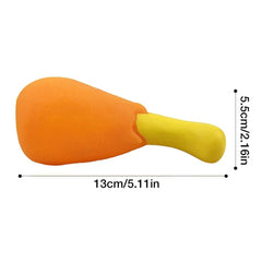 PETZ R US Dog Teething Chew Toy Ð Squeaky Simulated Chicken Leg Dog Chew Toy for Aggressive Chewers, Oral Health Interactive Play Toys Ð Set of 2, Perfect for Chewing, Teething, and Exercise-Brown