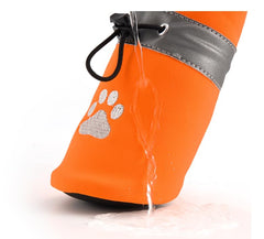 PETZ PALS Medium Size Dog Boots Waterproof Paw Protector Hot Pavement, Anti-Slip Dog Shoes, Reflective Straps for Corgi, Beagle, French Bulldog