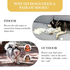 PETZ R US Dog Boots for Small Dogs, Anti Skid Paw Protector for Hot Summer for Maltese, Yorkie, Shih Tzu, Pet Shoes with Reflective Straps, Non-Slip SoleSoft & Lightweight Dog Footwear