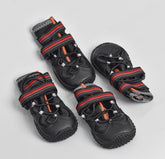 PETZ R US Anti Skid Paw Protector Dog Boots for Hot Summer Maltese, Waterproof Space Leather Pet Shoes with Nylon Reflective Webbing Anti-Slip Rubber SoleSoft & Lightweight Dog Footwear