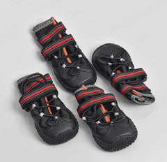PETZ R US Anti Skid Paw Protector Dog Boots for Hot Summer Maltese, Waterproof Space Leather Pet Shoes with Nylon Reflective Webbing Anti-Slip Rubber SoleSoft & Lightweight Dog Footwear