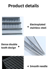 Petz r Us Round Steel Brush with Free Tick Comb for Dogs & Cats Ð Durable Grooming Brush for Shedding, Matted Fur, and Tick Removal-Multicolor