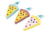 PETZ R US Chew Squeaky Hot Dog & Pizza Toys for Dogs Ð Fun, Durable, Non-Toxic Interactive Chew Toys for Play, Teething, and Dental Health Ð (Set of 2)