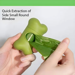 PETZ R US Poop Bags Wheat Straw Dispenser with Leash Clip- Green, Eco-Friendly Portable Poop Bag Dispenser for Dogs & Cats, Lightweight and Leak Proof Dispenser, Large encough to carry poop bags