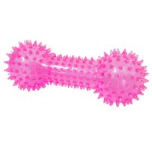 PETZ R US Pet Squeaky Chew Toy Dumbbell for Dogs Ð Durable, Non-Toxic Interactive Toy for Chewing, Playing, and Teeth Cleaning-Multicolor