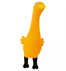 PETZ R US Chew Squeaky Duck Toy Set of 2 for Dogs Ð Durable, Non-Toxic Interactive Chew Toys for Play, Teething, and Dental Health