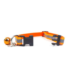 PETZ R US Reflective Nylon Pet Collar with Bells | Pet Collar for Cats Small Puppies n Small Dogs | Safety, Style, and Sound Collar for Your Pet - Mixed Colors (Set of 3)