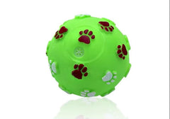 PETZ R US Pet Squeaky Printed Ball Toy Set of 3 for Dogs Ð Fun, Interactive, Non-Toxic Balls for Teething, Fetch, and Hours of Entertainment