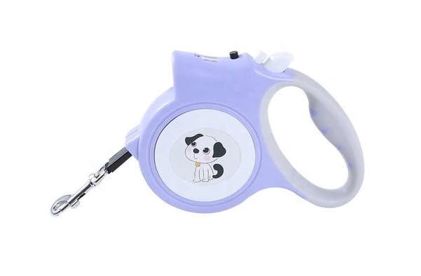 PETZ R US Retractable Dog Leash with Light & Poop Bag Holder Ð 5M Durable