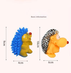 PETZ R US Chew Squeaky Hedgehog Toy for Dogs Ð Durable, Interactive, Non-Toxic Chew Toy for Play, Teething, and Dental Health