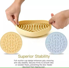 PETZ R US Slow Eating Silicone Food Plate for Dogs – Anti-Gulping, Non-Slip Feeding Plate for Healthy Digestion, Durable, and Easy to Clean-Green