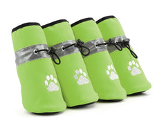 PETZ PALS Medium Size Dog Boots Waterproof Paw Protector Hot Pavement, Anti-Slip Dog Shoes, Reflective Straps for Corgi, Beagle, French Bulldog