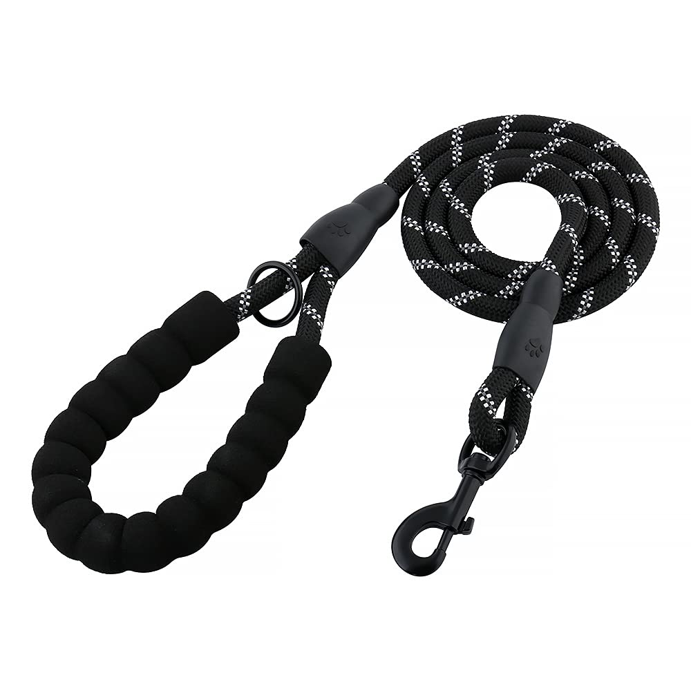 PETZ R US Reflective Rope Dog Leash Ð Durable, High-Visibility Pet Leash for Safe Walks