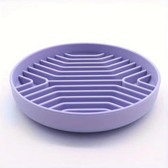 PETZ R US Slow Eating Silicone Food Plate for Dogs Ð Anti-Gulping, Non-Slip Feeding Plate for Healthy Digestion, Durable, and Easy to Clean-Yellow