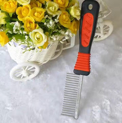 Petz r Us G Handle Comb for Dogs & Cats Ð Ergonomic, Easy-to-Use Grooming Tool for Detangling, Mats, and Coat Maintenance-Multicolor