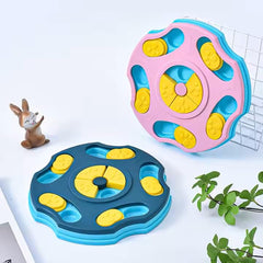 PETZ R US Food Training Interactive Toys Treat Dispenser for Dogs & Cats, Training Game for Dogs - Blue
