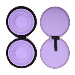 PETZ R US Large Silicone Portable Food Bowl for Pets – Foldable, Durable, Non-Toxic Travel Bowl for Dogs & Cats, Ideal for Food and Water on The Go