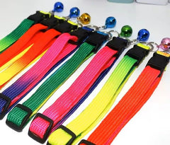 PETZ R US R US Nylon PET Collar with Bells | Pet Collar for Cats Small Puppies n Small Dogs Comfort, Style, and A Jingle of Fun - Mixed Colors - (Set of 3)