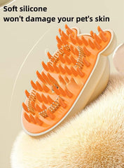 PETZ R US Massage Steaming Stay Float Brush for Pets Ð Heated Grooming Brush for Dogs & Cats, Relieves Stress, Enhances Coat Health, and Provides Relaxing Massage