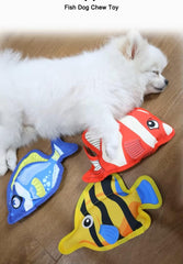 PETZ R US Pet Squeaky Chew Toy Fish for Dogs & Cats Ð Interactive, Durable, Non-Toxic Toy for Play, Chewing, and Dental Health