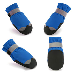 PETZ R US Dog Shoes Paw Protector - Comfortable Adjustable Non-Slip Dog Boots for Paws Reflective Summer Dog Walking Shoes for Shih Tzu Labrador Adult Golden Retriever